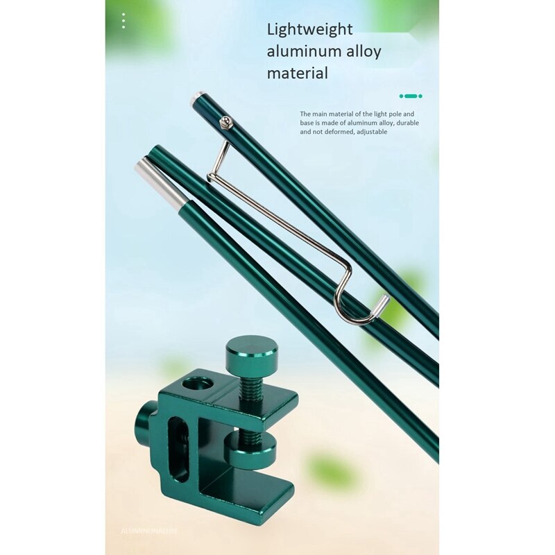 Camping Folding Lamp Pole Portable Lightweight Light Lamp Holder for Picnic Hiking Backpacking