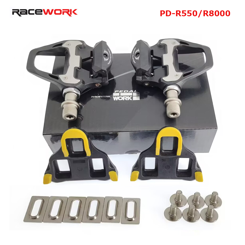RACEWORK Ultegra PD-R8000 PD-R550 Wegfietspedalen Fietsen Ultralichte klikpedalen met SM-SH11 schoenplaten Fietspedaalonderdelen
