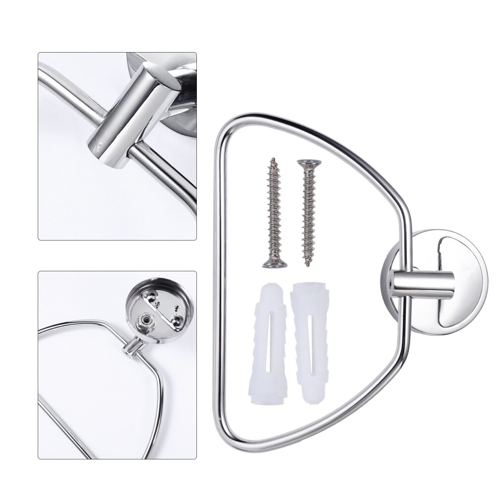 1Pc Handdoekenrek Rvs Praktische Handdoek Houder Muur Handdoekenrek Handdoek Ring Voor Badkamer Thuis: Sliver 2