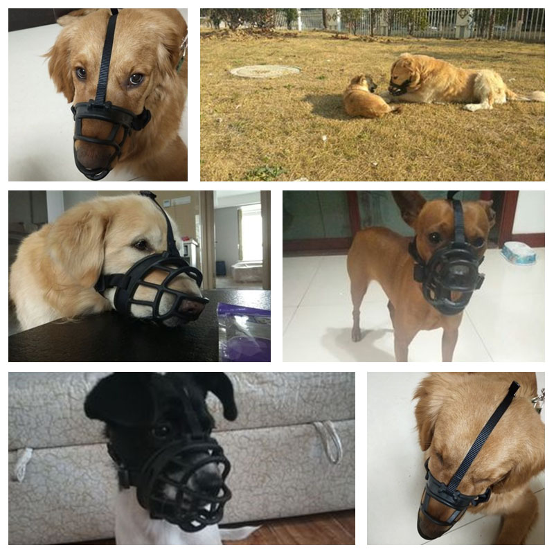 Muselière en caoutchouc souple pour chien, panier en Silicone pour toutes les tailles, ajustable, empêche les aboiements, permet de boire
