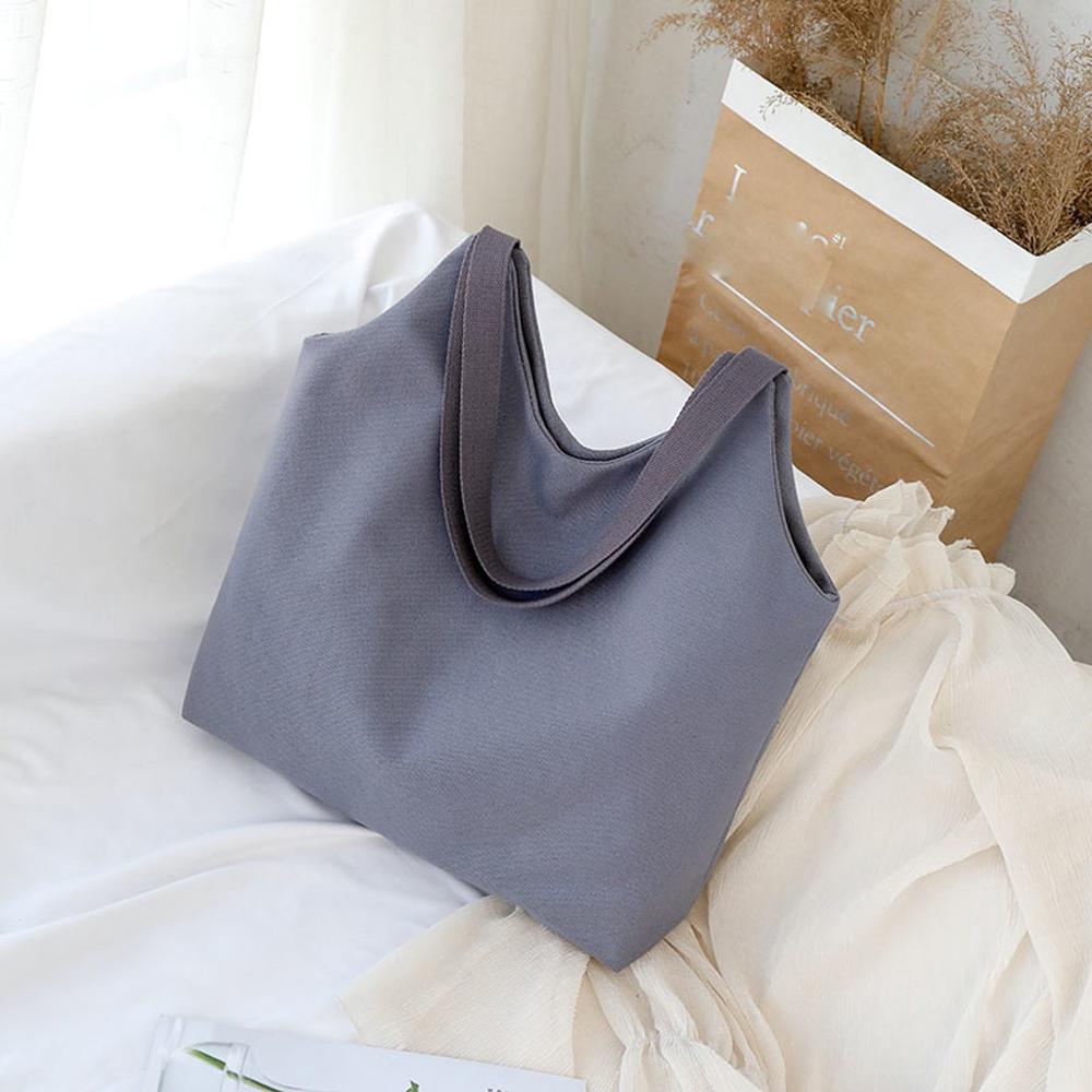 Femmes décontracté grande capacité toile lettre grande capacité sac de voyage pour la vingtaine filles fourre-tout sacs à main sacs à bandoulière Bolso: Gris