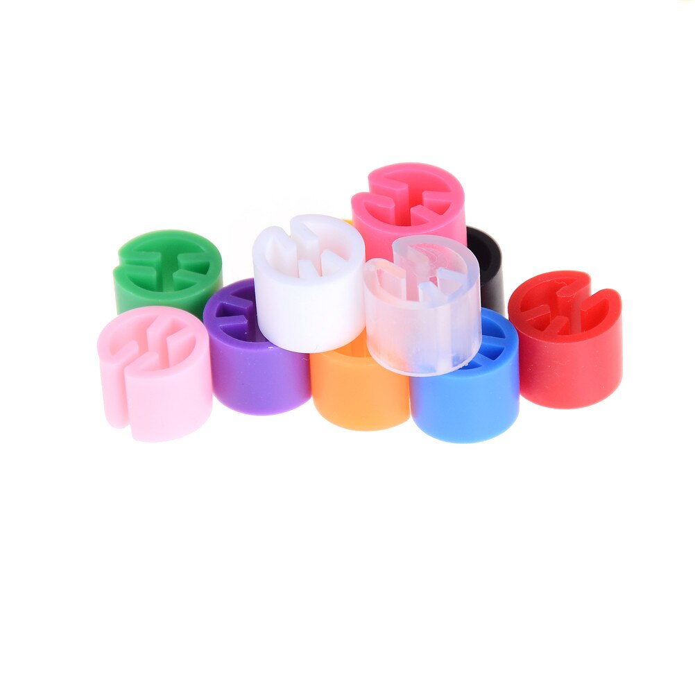 Marqueurs de taille à clipser pour cintres, en plastique, pour accessoires, étiquette, Tube marqué, 100 pièces