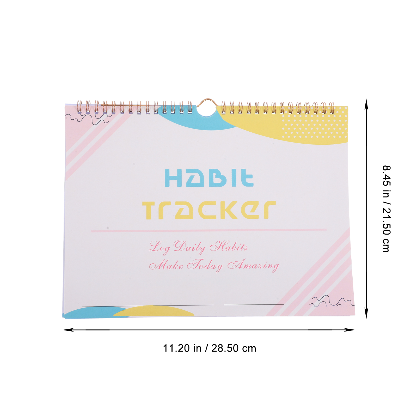 Simple Light Yellow White Planner Goal Tracker Desk Calendar Journal Habit Tracker No Date Paper Diary Workout Planner Goals