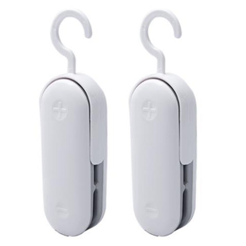 Mini Bag Sealer, Portable Vacuum Sealer Plastic Bag Sealer, Handheld Food Sealer Heat Seal for Chip Bag & Plastic Bags: white style 1
