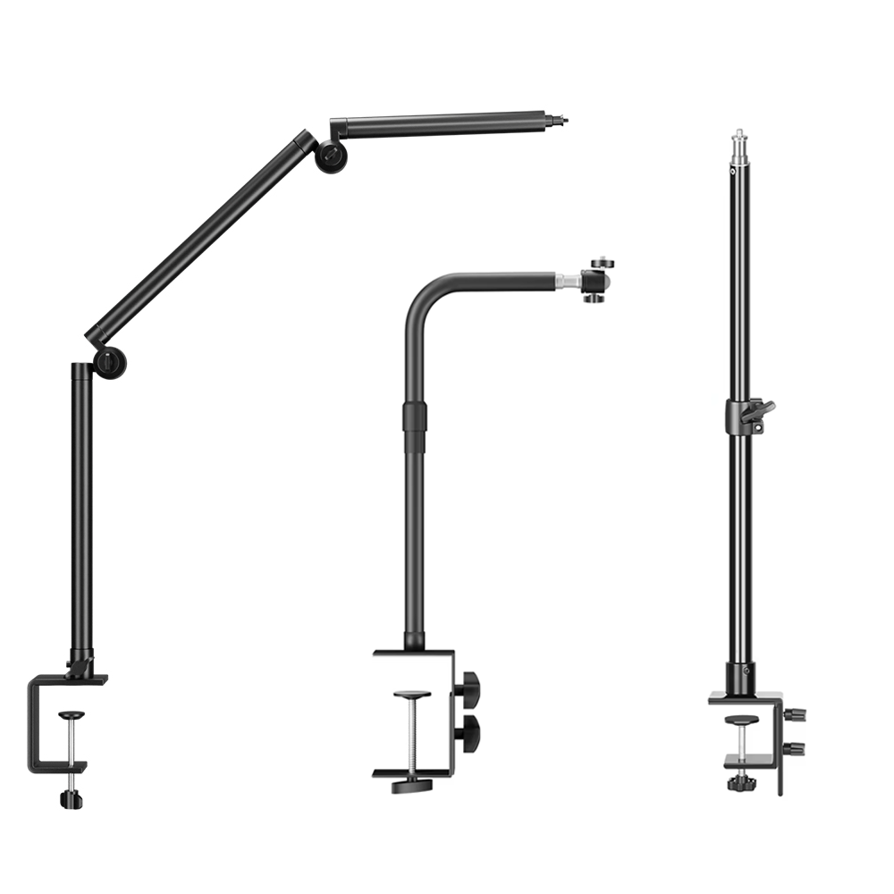 Mesa c suporte dobrável forma flexível montagem suporte de metal suporte de carga 2kg bola cabeça para luz projetor smartphone câmera