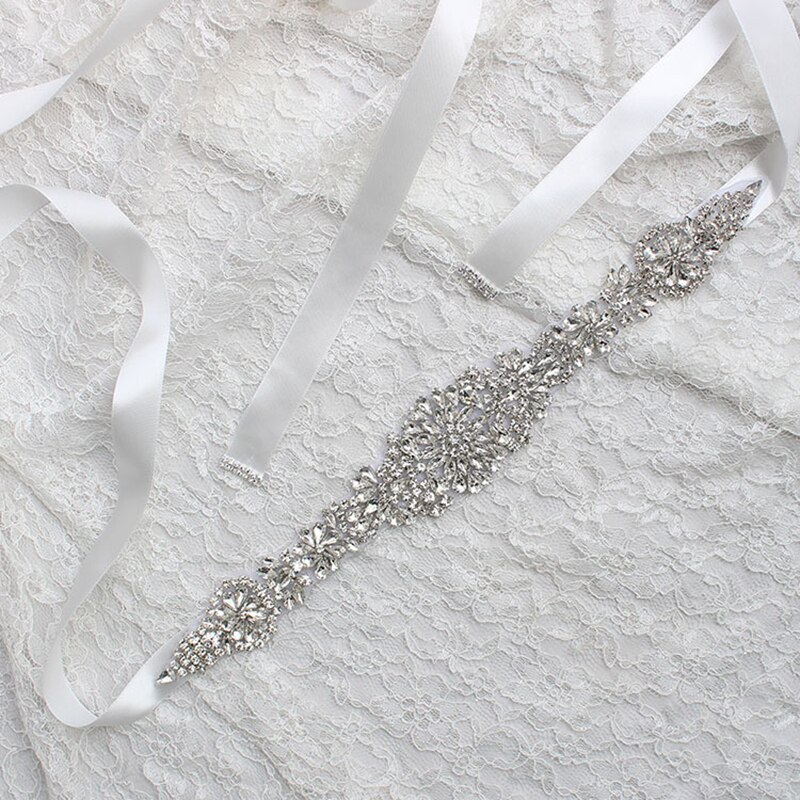 Crystal Bruiloft Accessoires Satijnen Trouwjurk Riem Bruids Lint Tailleband Sjerp Riem Voor Avond Prom Jurken