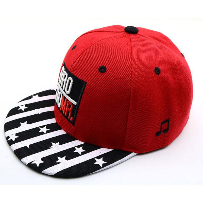 Doitbest 2 to 8 Years old Children Baseball Cap summer Spring Hip Hop kids Sun Hat striped letters Boys Girls snapback Caps: Red