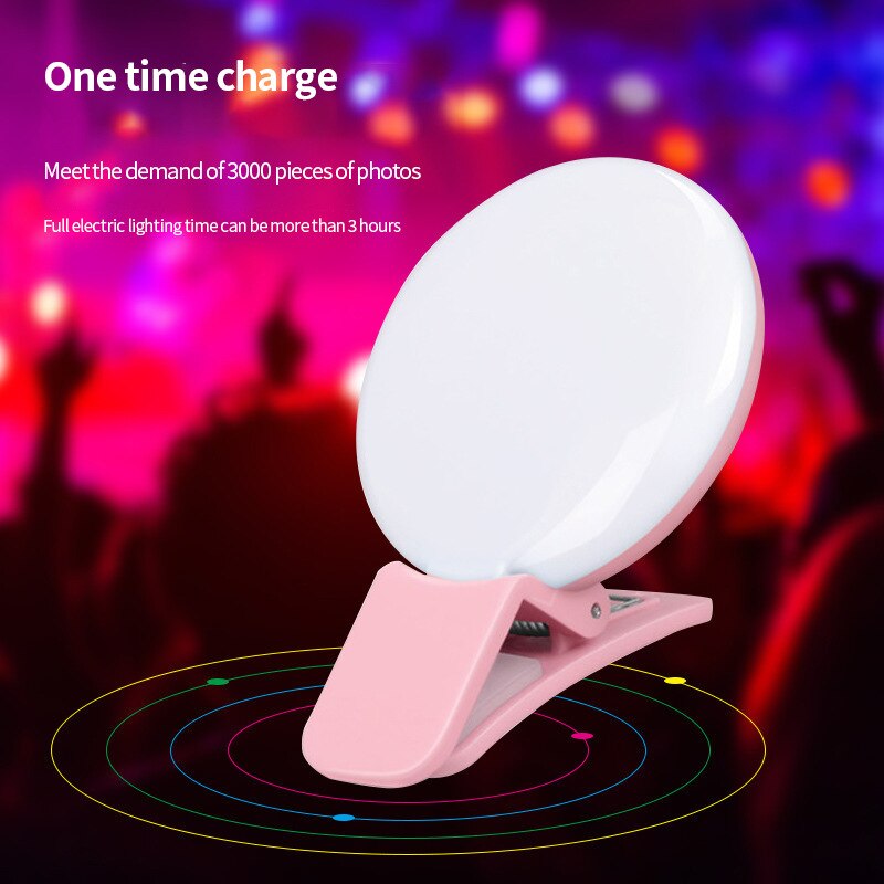 Novelty Lighting Mobile Phone Selfie Ring Flash Lens Beauty Fill Light Portable Clip Lamp for Photo Camera,Cell Phone Smartphone