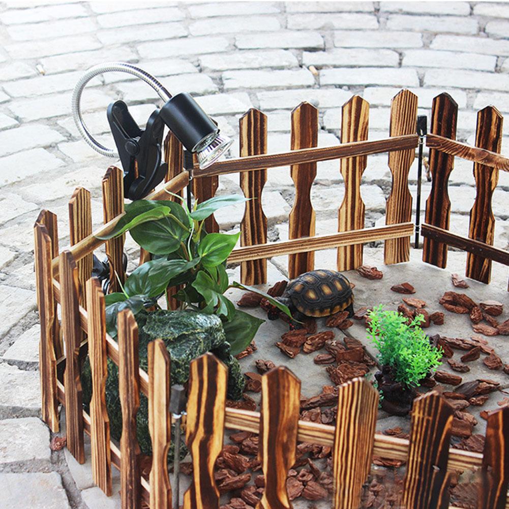 Pet Playpen Carbonized Pet Fence Turtle Wooden Fence Rabbit Tortoise Fence 4pcs For Indoor Outdoor Use Pet Gate