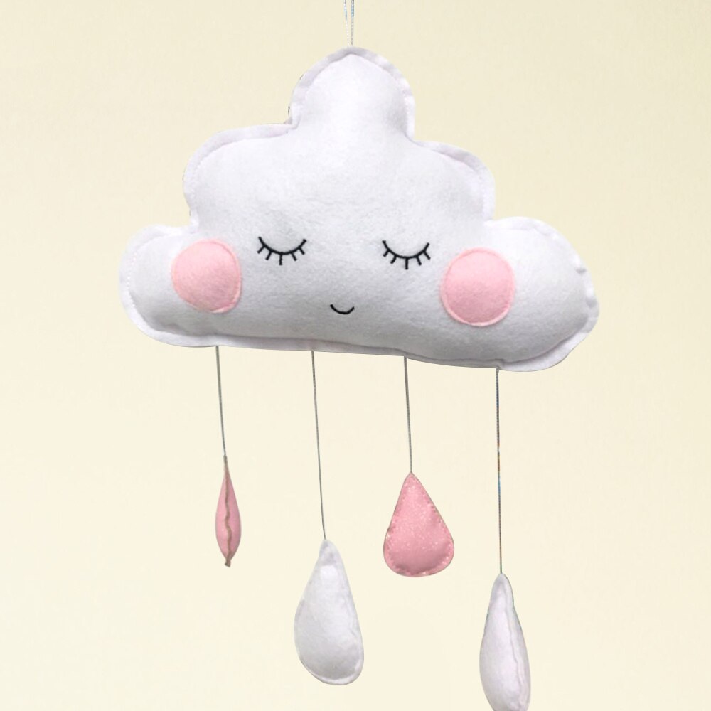 Regendruppel Hanger Nordic Wind Vilt Cloud Raindrop Hanger Kinderkamer Tent Decoratie Fotografie Prop Muur Opknoping (Grijs)