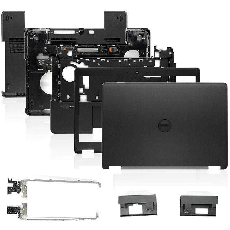 Nowy LCD tylna pokrywa/zawiasy/pokrywa przednia/podpórce pod nadgarstki/dolna obudowa dla Dell Latitude E5440 5440 laptopa bez dotykowy