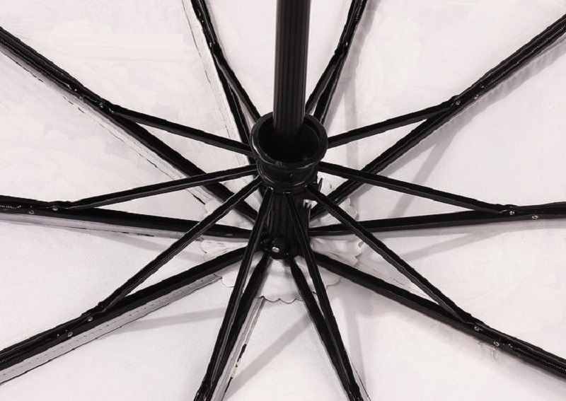 10K silny wiatr kreatywny wzór retro piękny obraz kobiety róża 3-składany parasol automatyczny parasol na słońce i deszcz