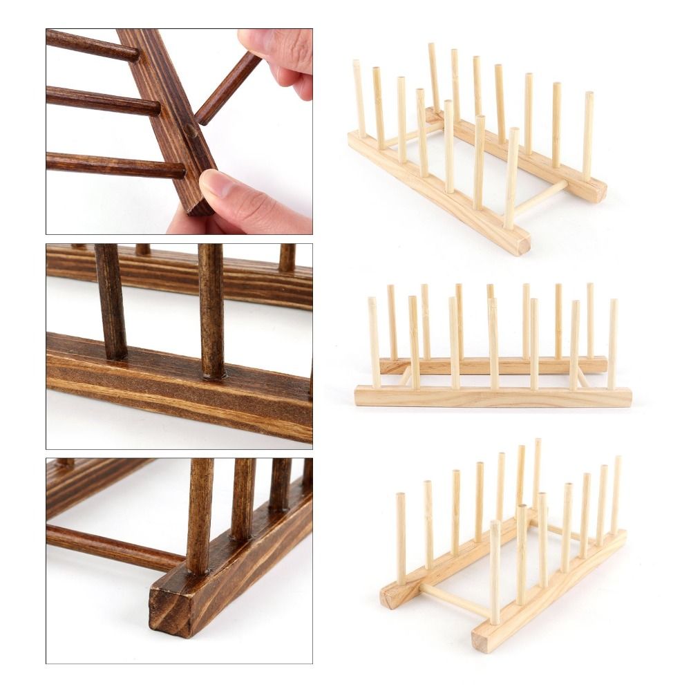 Tischs chale Tablett Holz ständer Gestell Trocken becher Regal Küchen buch Anzeige