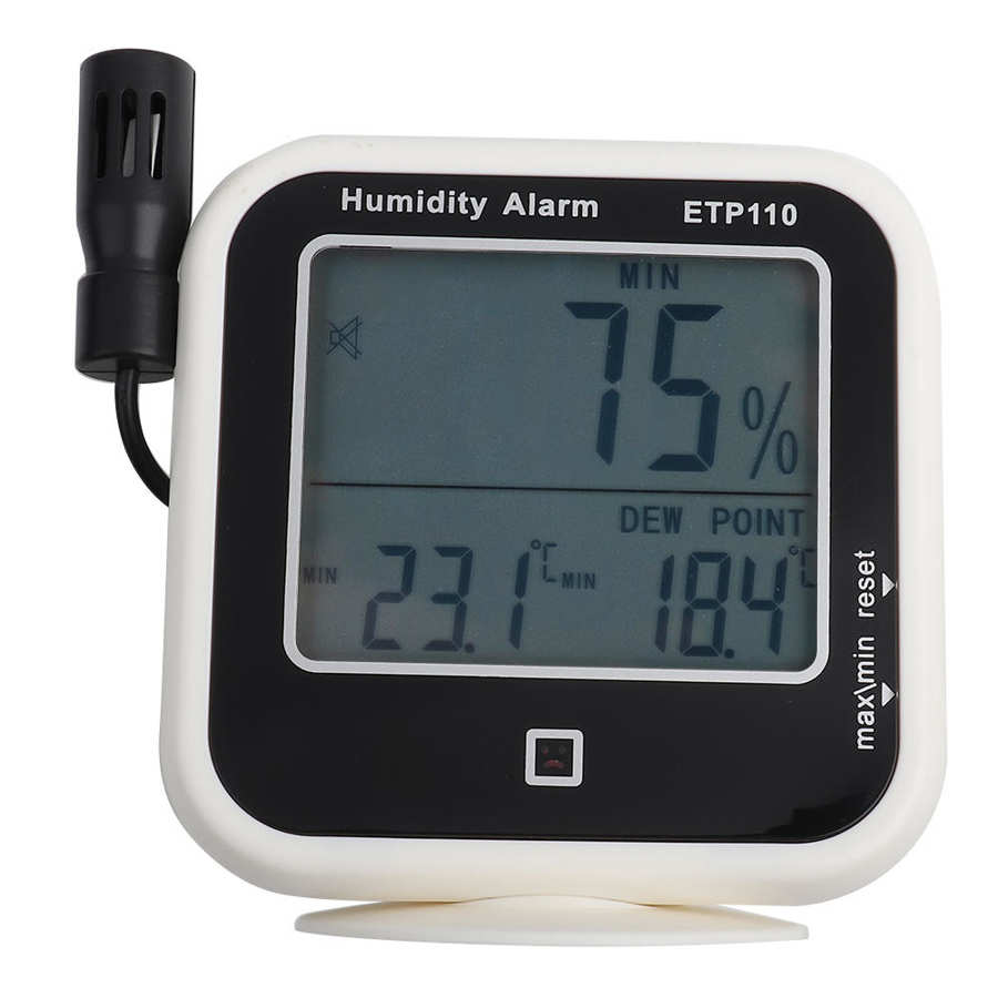 Etp 110 digitalt termohygrometer fugtighed dugpunktsmåler til hjemmet/laboratorium