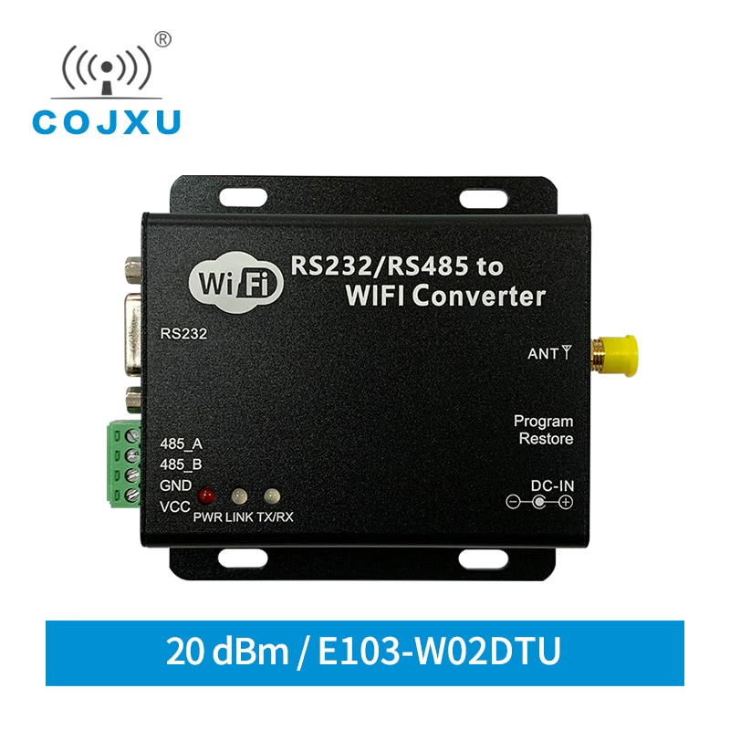 2.4GHz WiFi Converter TTL RS232 RS485 Serial Port CC3200 ebyte E103-W02-DTU 2.4ghz Transmitter WiFi Server