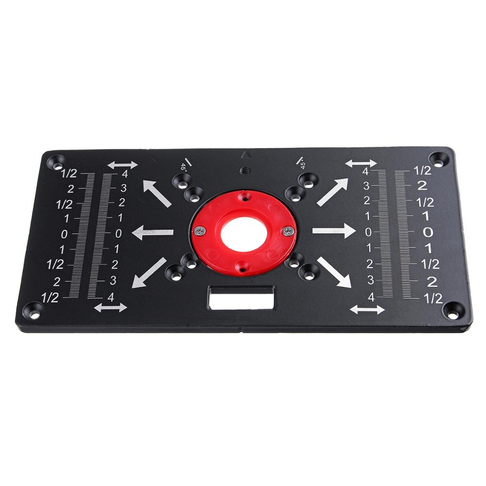 235x120x8mm Trimming Machine Flip Panel Woodworking Router Table Insert Plate for Makita RT0700c: Black