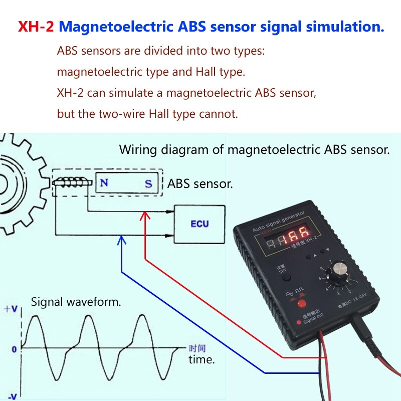 XH-2 Auto Fahrzeug Signal Generator Auto Hall-Sensor Und Kurbelwelle Position Sensor Signal Simulator Meter 2Hz Bis 8Khz