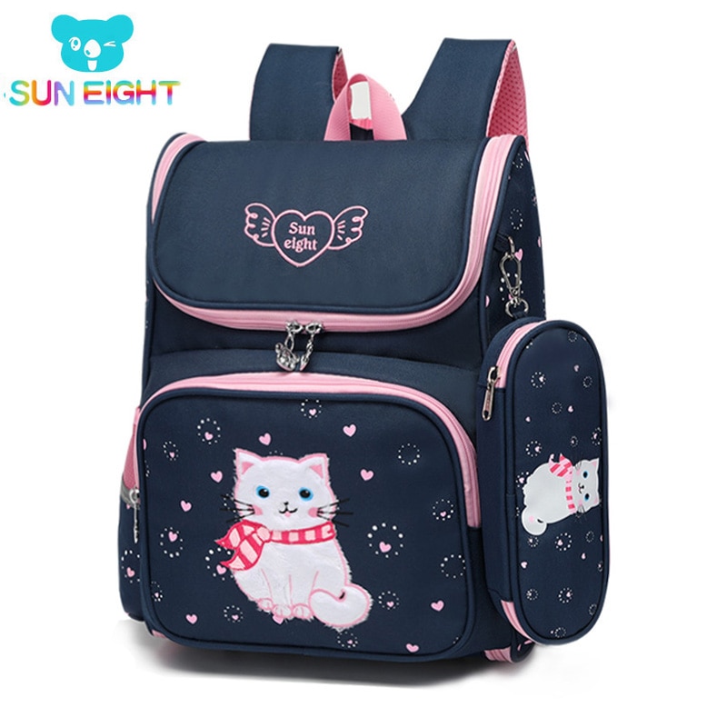 Søn otte kat pige rygsæk 1-3 skoletasker tegneserie mønster skole rygsække til børn børn taske