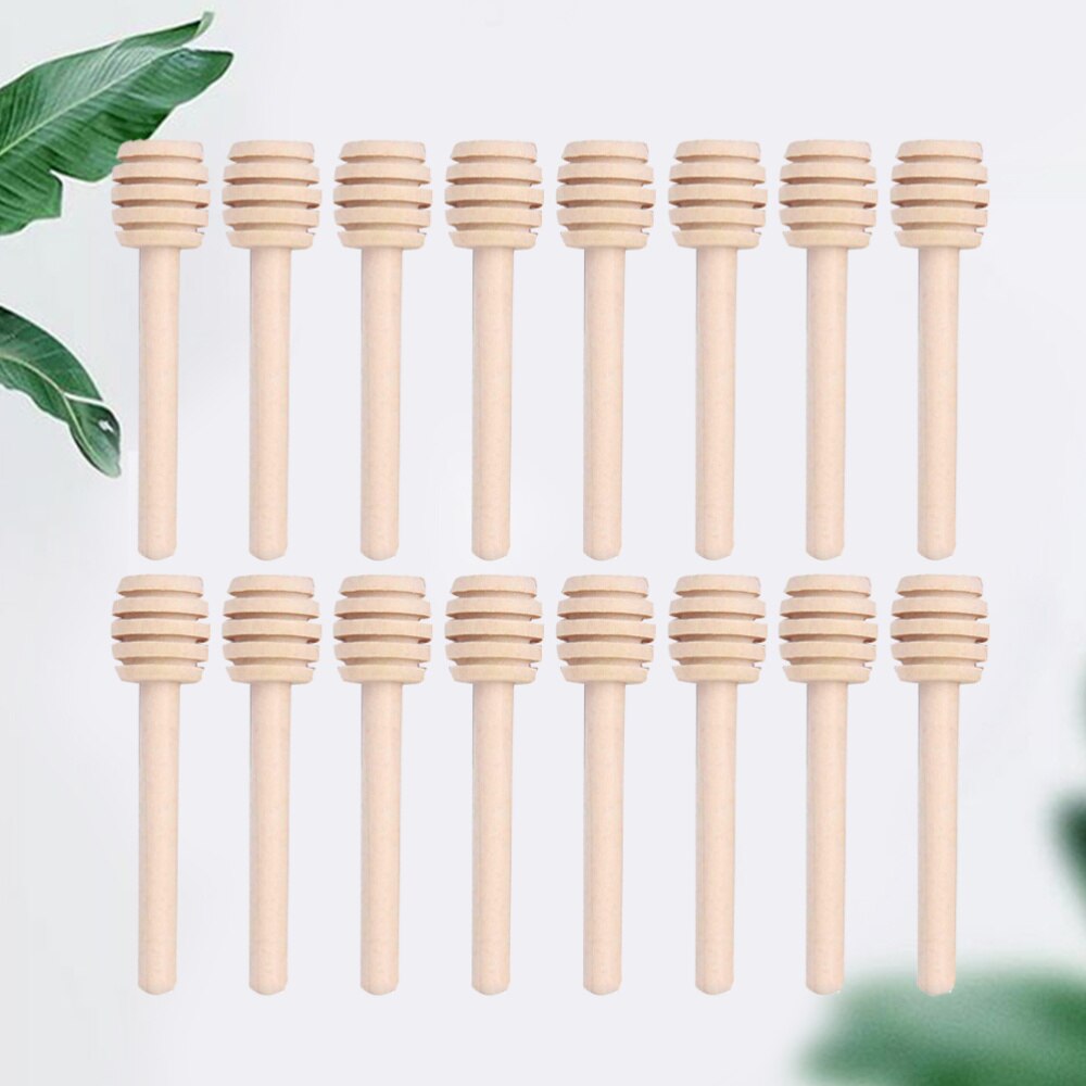 24Pcs Houten Honing Dipper Sticks Jam Dippers Siroop Roerstaafjes Voor Honing Pot Jar Container: Default Title