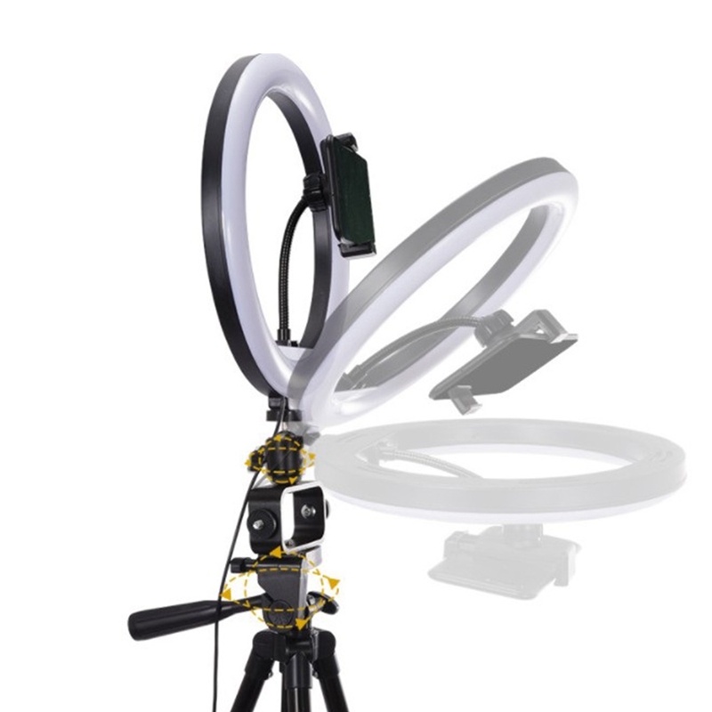 26cm Photo Ringlight Led Selfie Ring Light Phone Bluetooth Remote Lamp Photography Lighting Tripod with Microphone