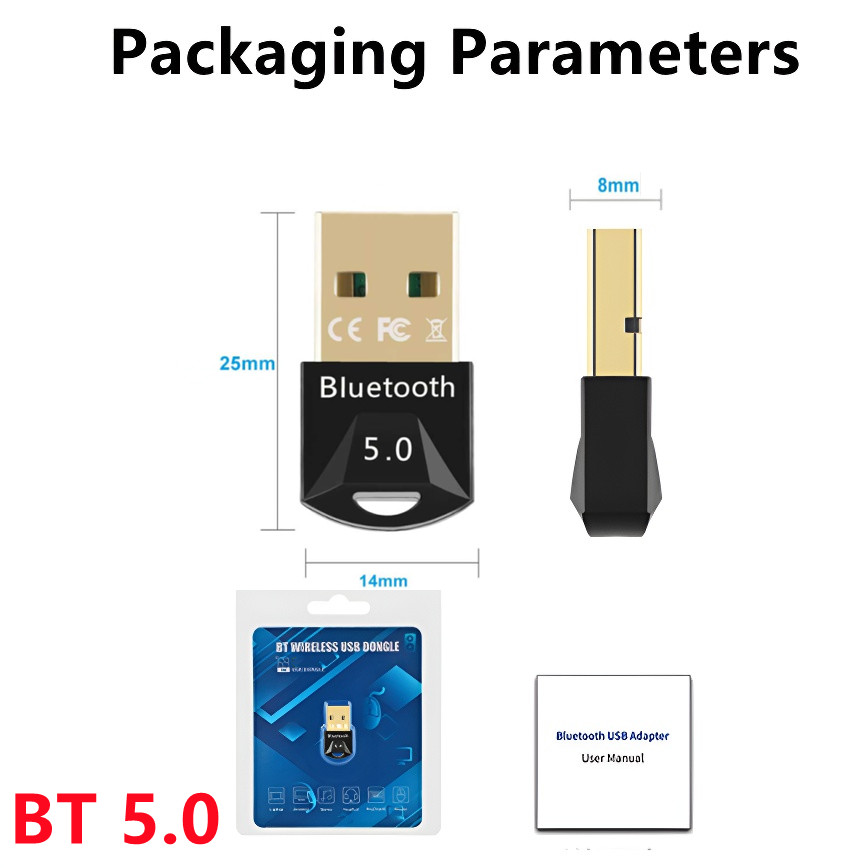 5.4 USB Bluetooth Adapter Wireless 5.3 5.0 Bluetooth Dongle Receiver for PC Laptop Win 11/10/8//7 Headset Speaker Keyboard Mouse: Silver