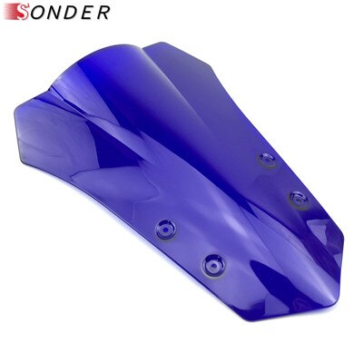 Windshield WindScreen For Yamaha MT-09 Tracer MT09 FJ09 FJ-09 15-16 Double Bubble MT 09 FJ 09 Accessories: Blue