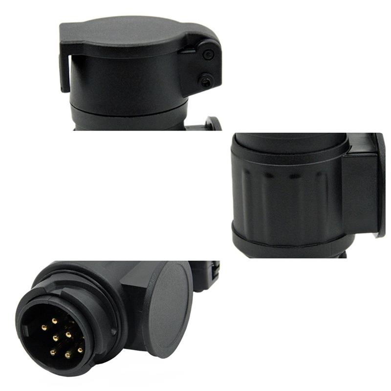 EU 13 To 7 Pin Adapter Connector Pin Socket Trailer Towbar Towing Caravan Truck Electrical Converter