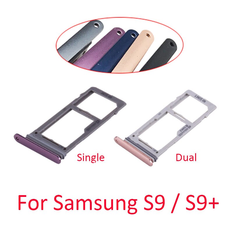 Support de carte Micro Sim double, 10 pièces, pour Samsung Galaxy S9 Plus S9 + G960 G965, pièces détachées