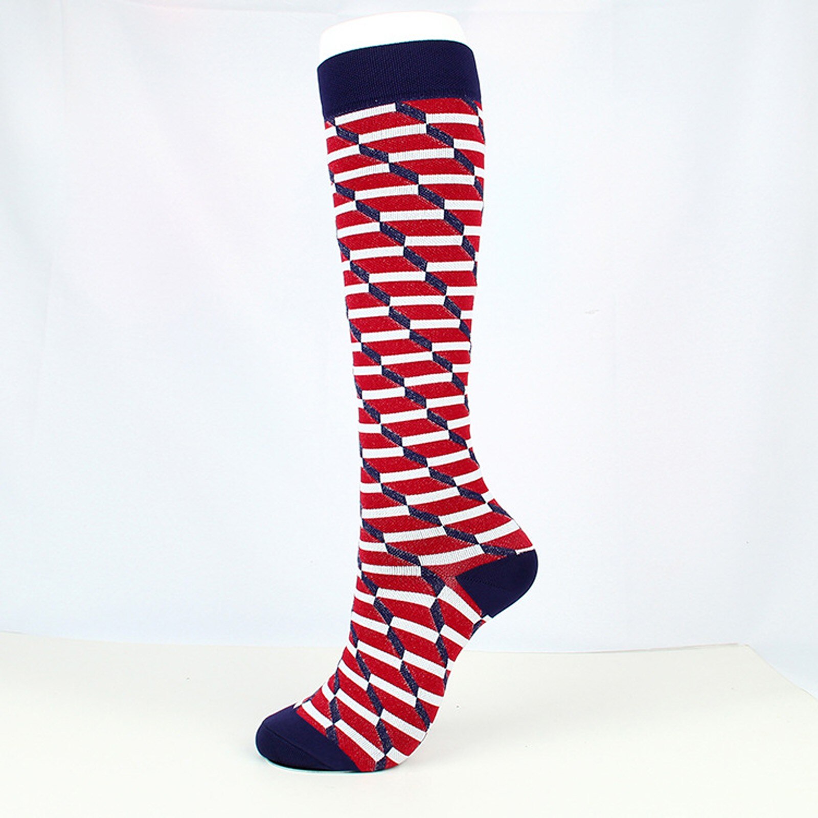 Druck Strümpfe Unisex Frauen Männer Sport Compression Socken Streifen Camouflage Druck Sport Socken: A