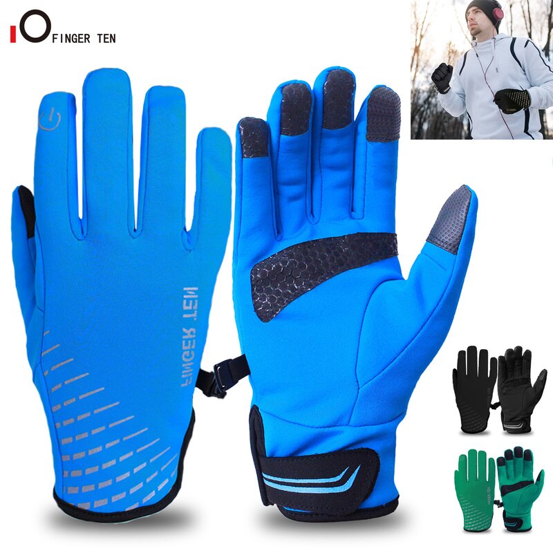 Verbeterde Pluis Warme Winter Handschoenen Waterdichte Touchscreen Anti Slip Voor Mannen Vrouwen Running Fietsen Voetbal Skiën