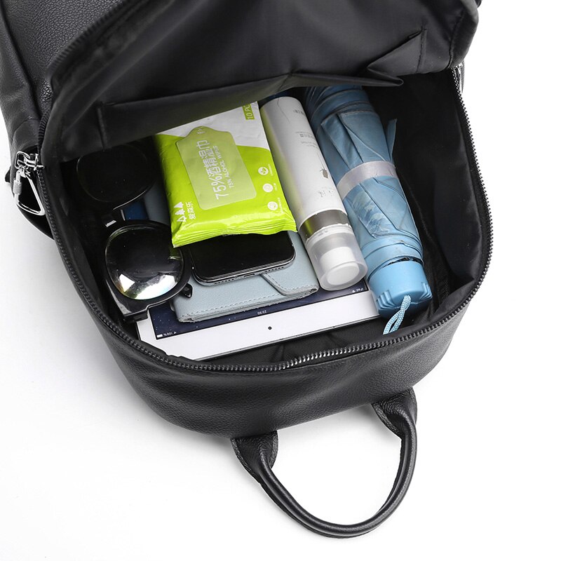 Dames PU Leren Rugzak - 20-35L Reistas Mochila - Zachte Handgreep, Ritsluiting