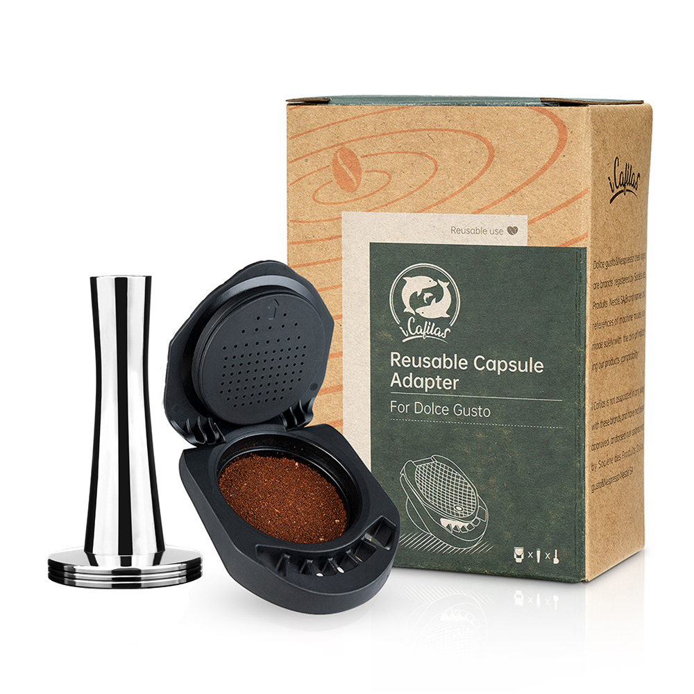 Coffee Adapter for Dolce Gusto Reusable Capsule Adapter Compatible with Genio S / Piccolo XS Coffee Machine Espresso Accessories: Dark Grey