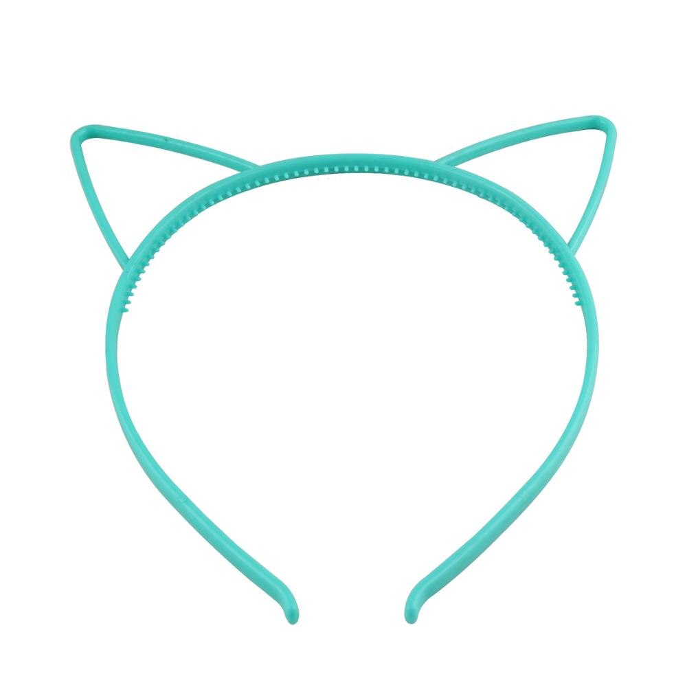Solid Candy Colour Color Plastic Cat Ear Tiara Princess Headband Hair band With Teeth girls kids Hair Accessories: P3
