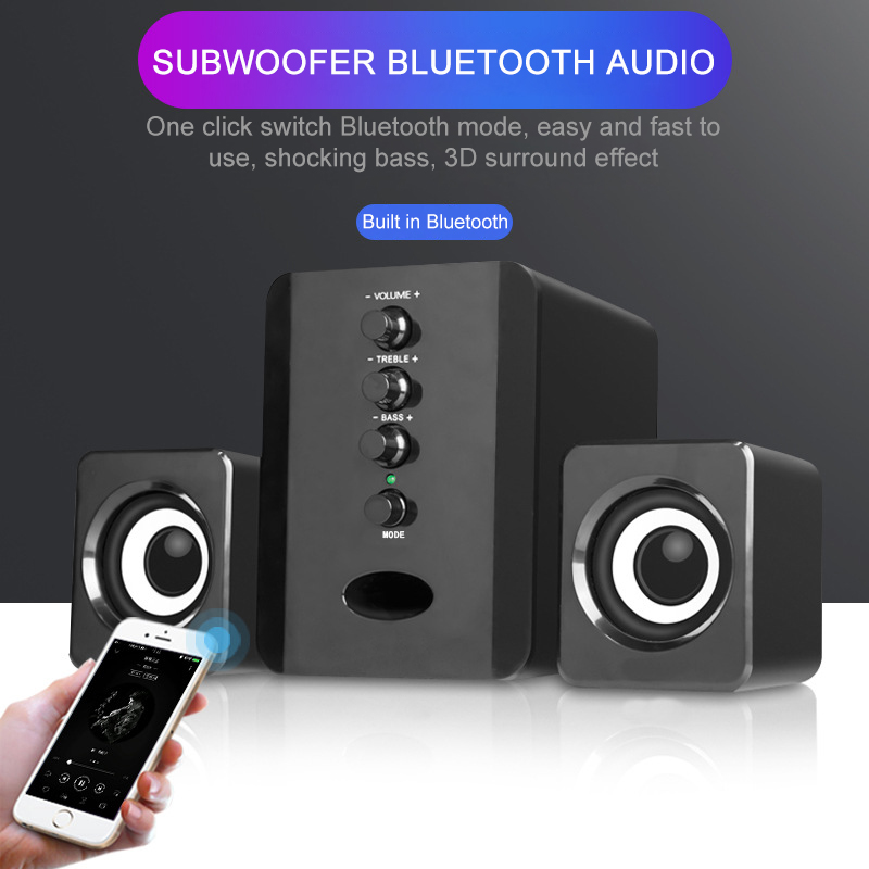 Usb Bedrade Combinatie Computer Speakers Bass Stereo Thuis Muziekspeler Multifunctionele Subwoofer Sound Box Voor Desktop Laptop