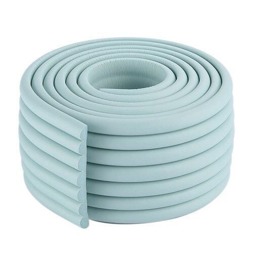 1PC Baby freundlicher Sicherheit Schreibtisch Rand Schutz Streifen freundlicher Tisch Ecke Kind Schutz Kollision Kissen Schaum Auto Kostenloser Band 2m Länge: hell Blau