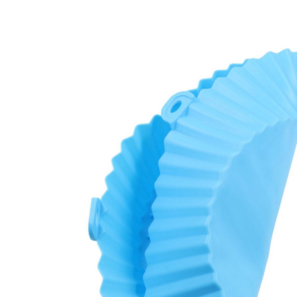 Moule à gâteau réutilisable pour friteuse à air, doublures en silicone antiadhésives, plaque de cuisson en silicone, panier rond pour friteuse à air, four à micro-ondes, 20cm