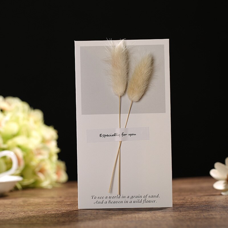 Hilsen tørkede blomster invitasjonskort bursdag thanksgiving dag mors dag beste ønsker blomst språkkort: 6