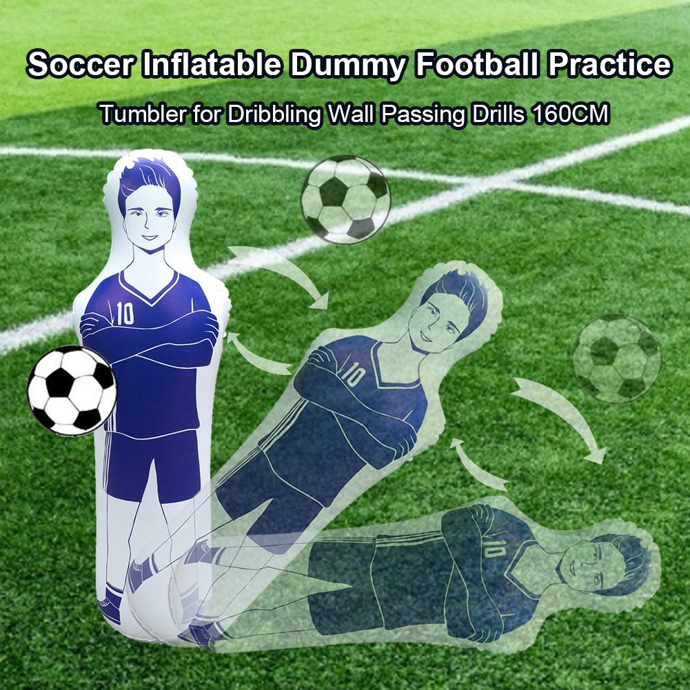 160CM Soccer Inflatable Dummy Inflatable Football Training Goal Keeper Tumbler Air Soccer Train Dummy For Adult Children