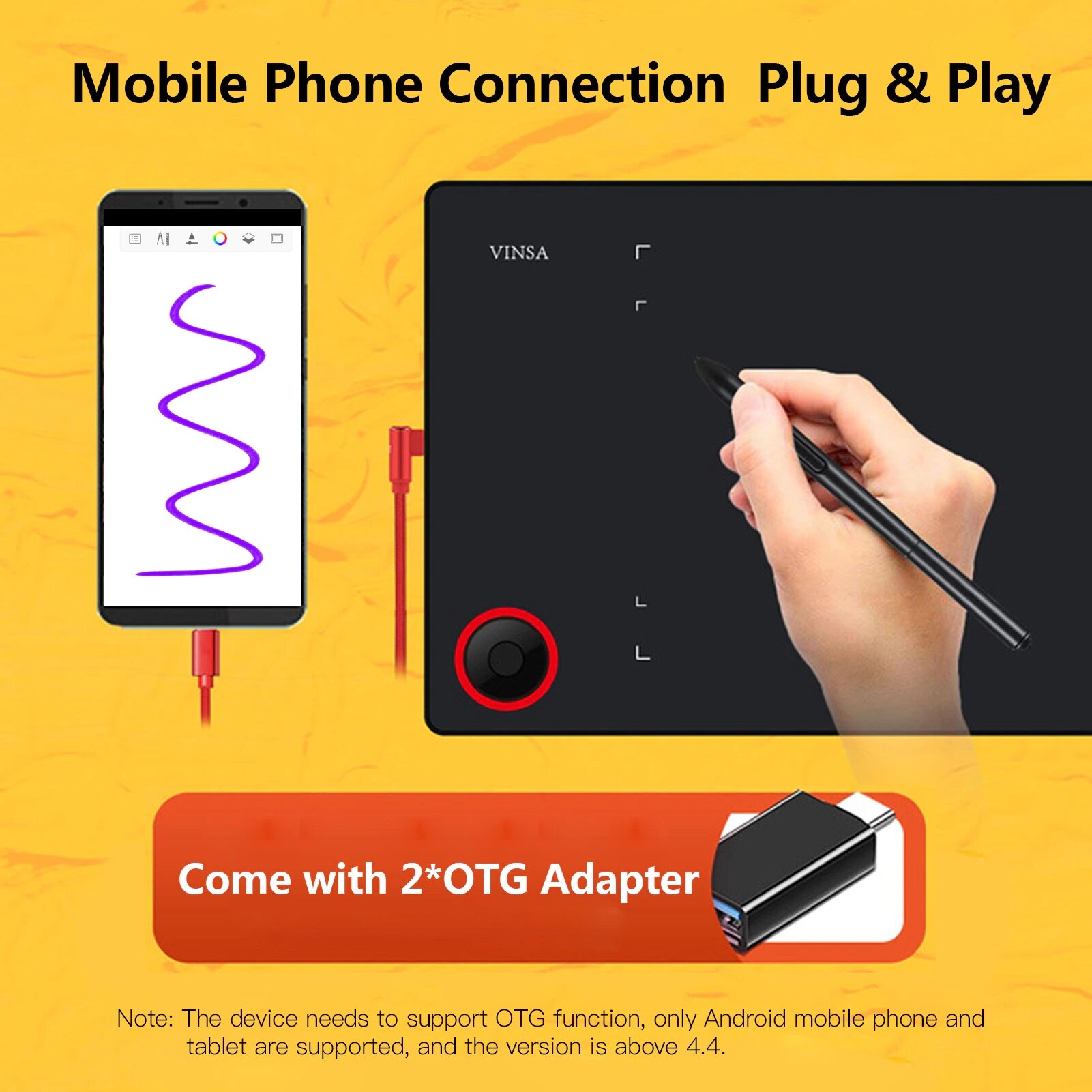 Graphic Drawing Tablet With Roller Key Large Active Area Digital Tablet Writing Board Knob 8192 Level Battery-Free Stylus For PC