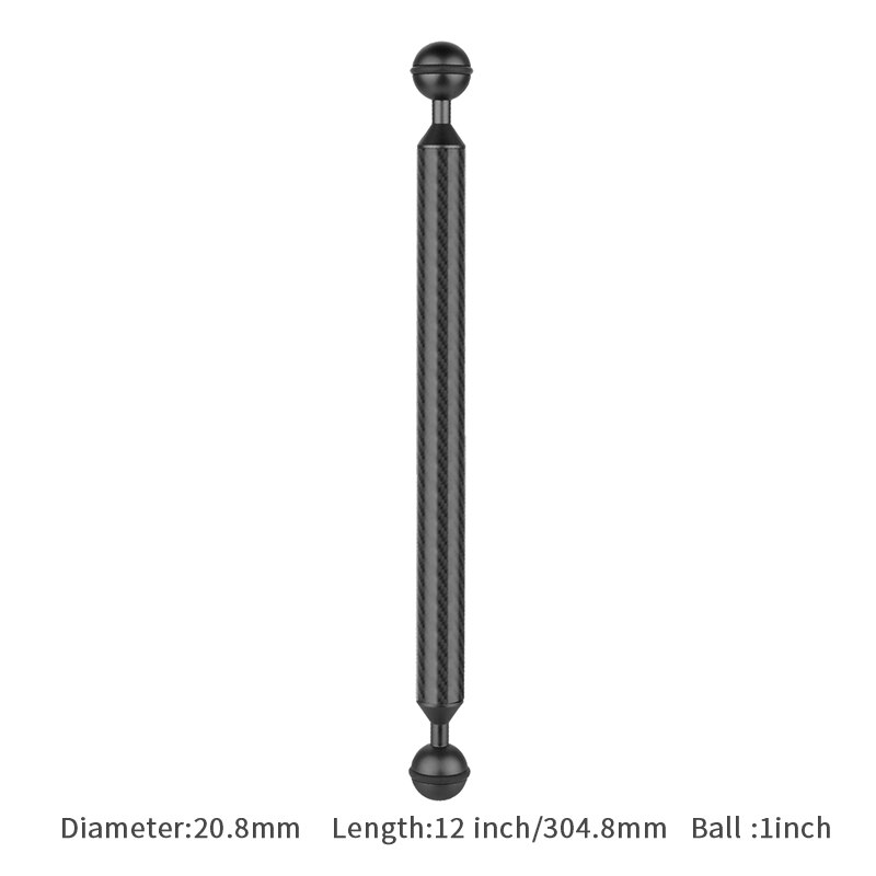 Brazo flotante de fibra de carbono para buceo con doble cabeza de bola para DJI OSMO para Gopro /EKEN Sports SLR Cámara subacuática bandeja de 5-12 pulgadas