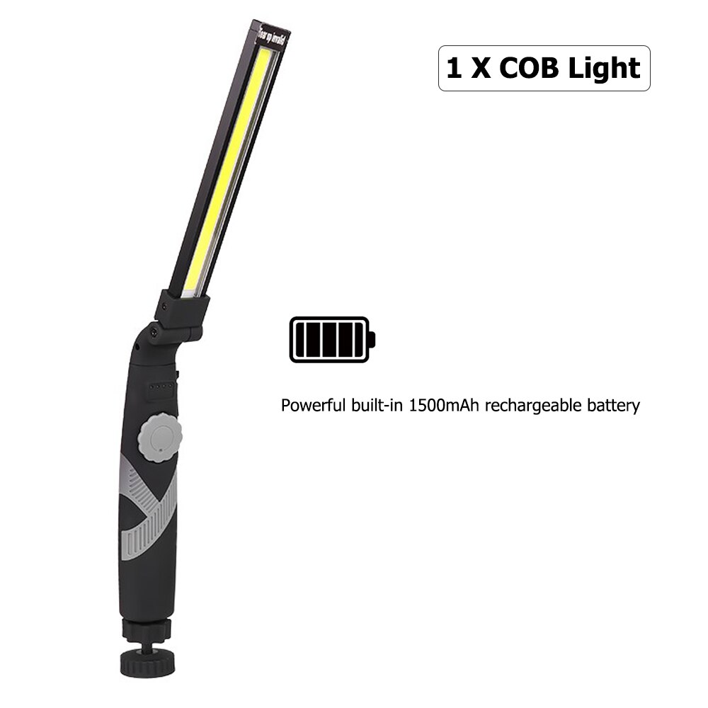 LED Work Light Rechargeable USB Inspection Light COB LED Work Lamp Portable Work Light with Rotary Switch & Swivel Magnetic Base: A
