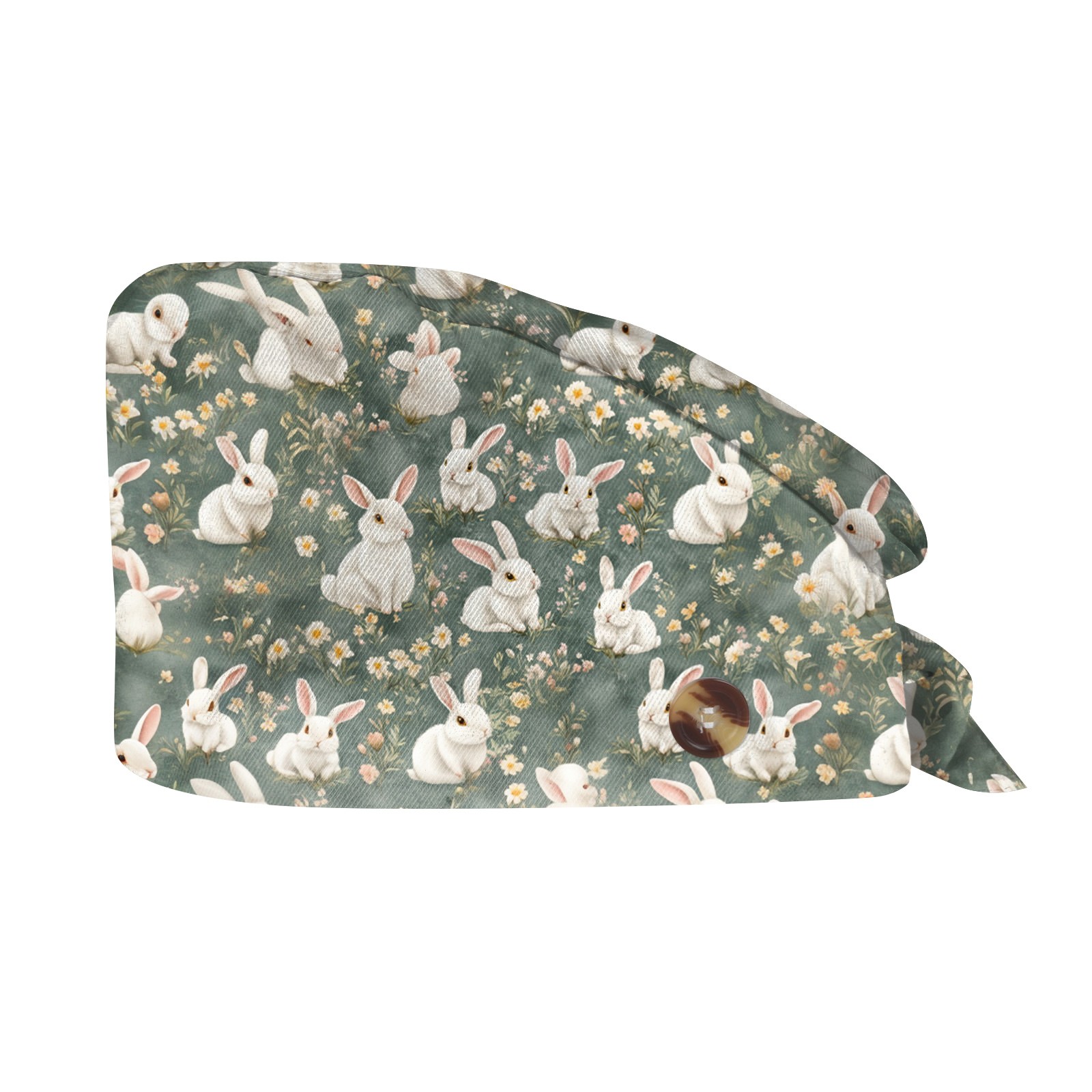 Gorros exfoliantes de Pascua con estampado de huevos y conejos, gorro de enfermera, gorro de trabajo para agencia de mascotas, accesorios para enfermeras, suministros de Pascua, gorro clínicos
