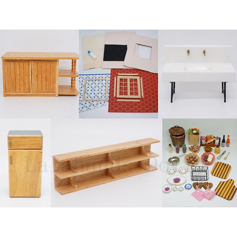Mini Dollhouse 1:12 Mini Kitchen Restaurant Decor Accessories Dollhouse Furniture Toys
