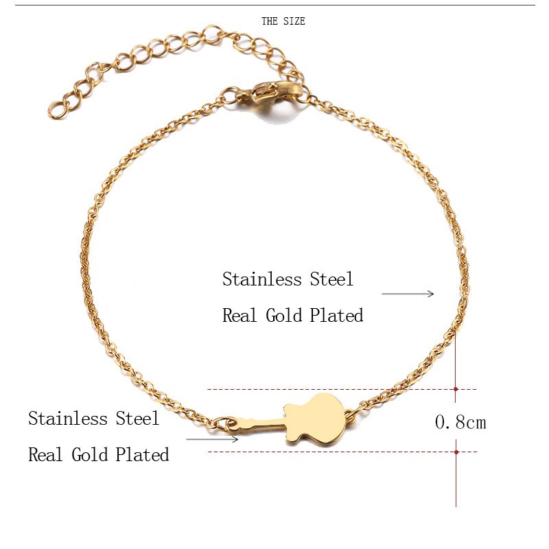 CACANA 316L Edelstahl Armband Für Frauen Mann Gitarre Gold Und Silber Farbe Pulseira Feminina geliebten Engagement Schmuck