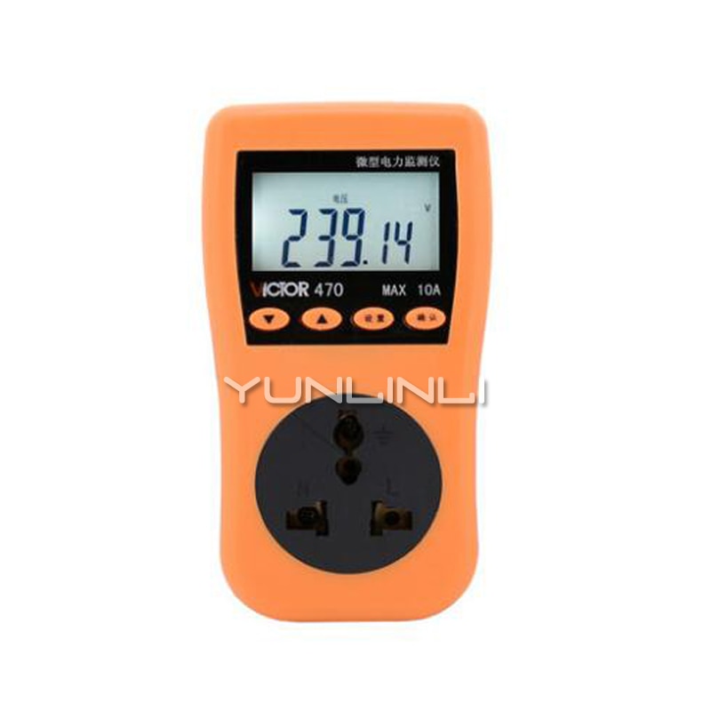 Power Meters 220v Digital Wattmet Universal Socket Energy Meter Watt Monitor Electricity Consumption Measuring Socket Analyzer