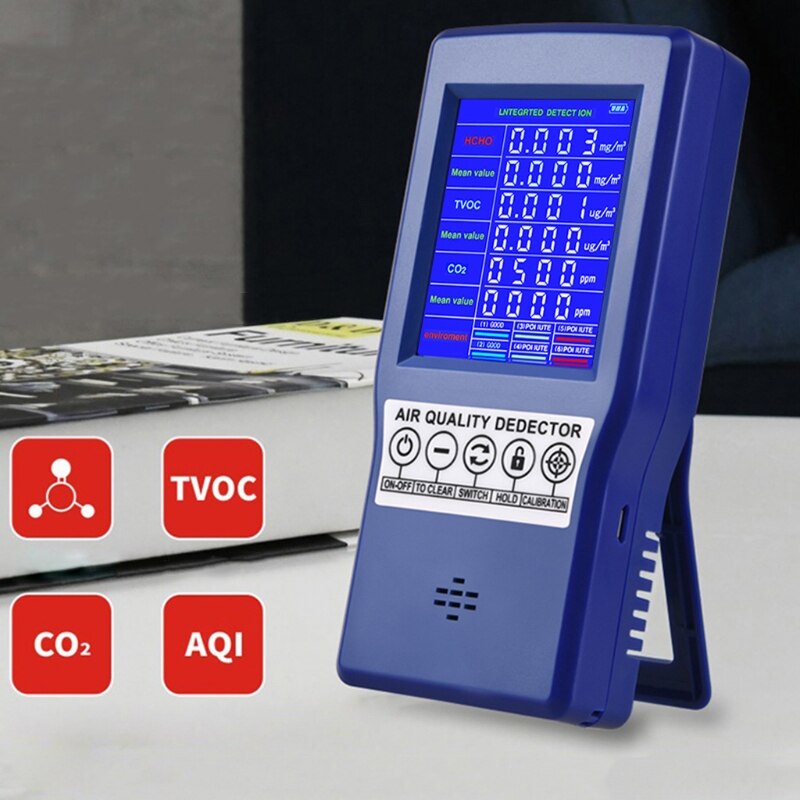 Uitstekende Lucht Monitor Detector Voor Tvoc Formaldehyde Detector Real Time Data Opname