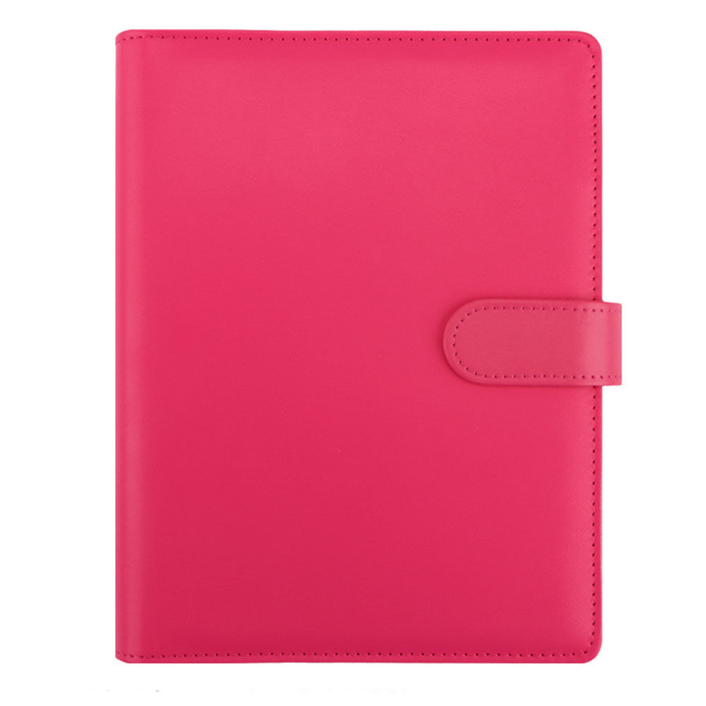 Classeur A5 en cuir PU à 6 anneaux, couverture pour papier de remplissage A5, classeur de planificateur personnel A5 rechargeable avec magnétique: Clair