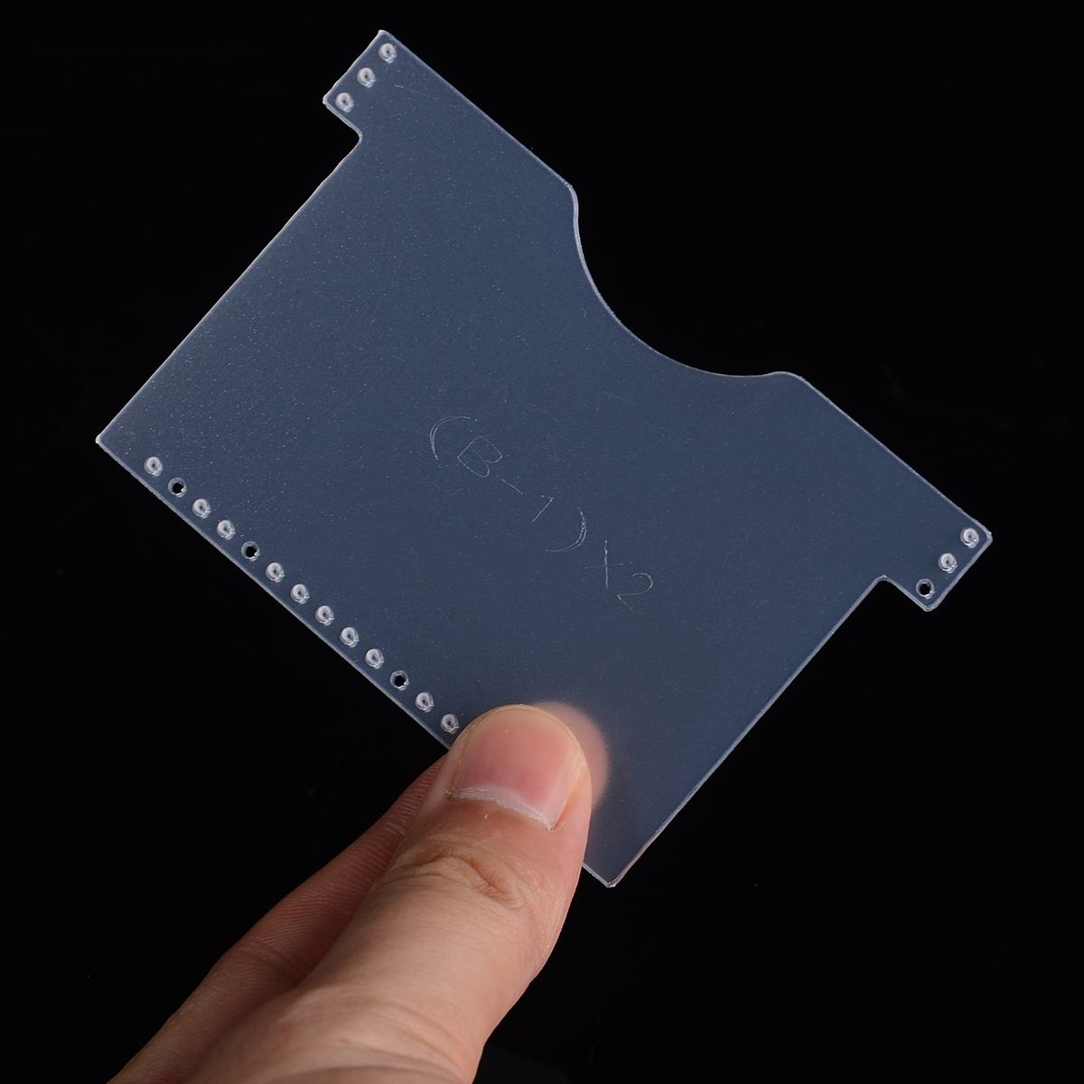 PVC Folded Wallet Template Leather Stencil Sewing Pattern Acrylic Leather Template for Short Wallet Purse Leathercraft Making