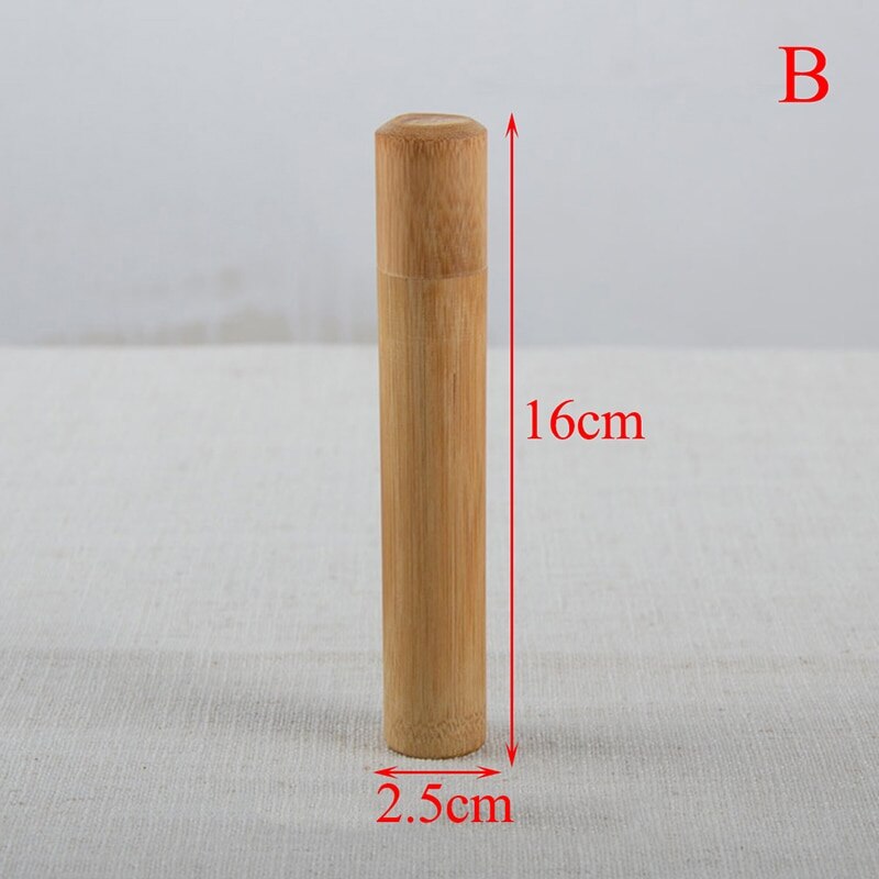Naturligt bamburör för tandborste miljövänlig reseväska handgjord 21cm bambu tandborströr bärbar reseförpackning 1pc