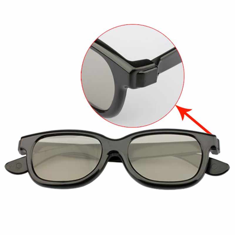 Lunettes 3D polarisées noir film DVD LCD jeu vidéo théâtre circulaire @ M23